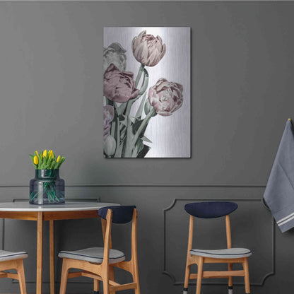 Luxe Metal Art 'Tulips Bright' by Design Fabrikken, Metal Wall Art,24x36