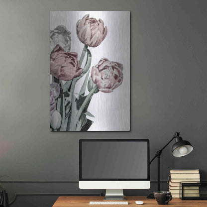 Luxe Metal Art 'Tulips Bright' by Design Fabrikken, Metal Wall Art,24x36