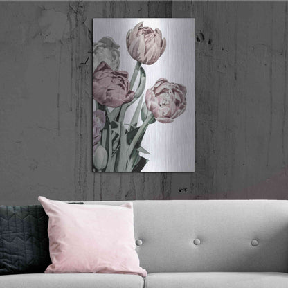 Luxe Metal Art 'Tulips Bright' by Design Fabrikken, Metal Wall Art,24x36