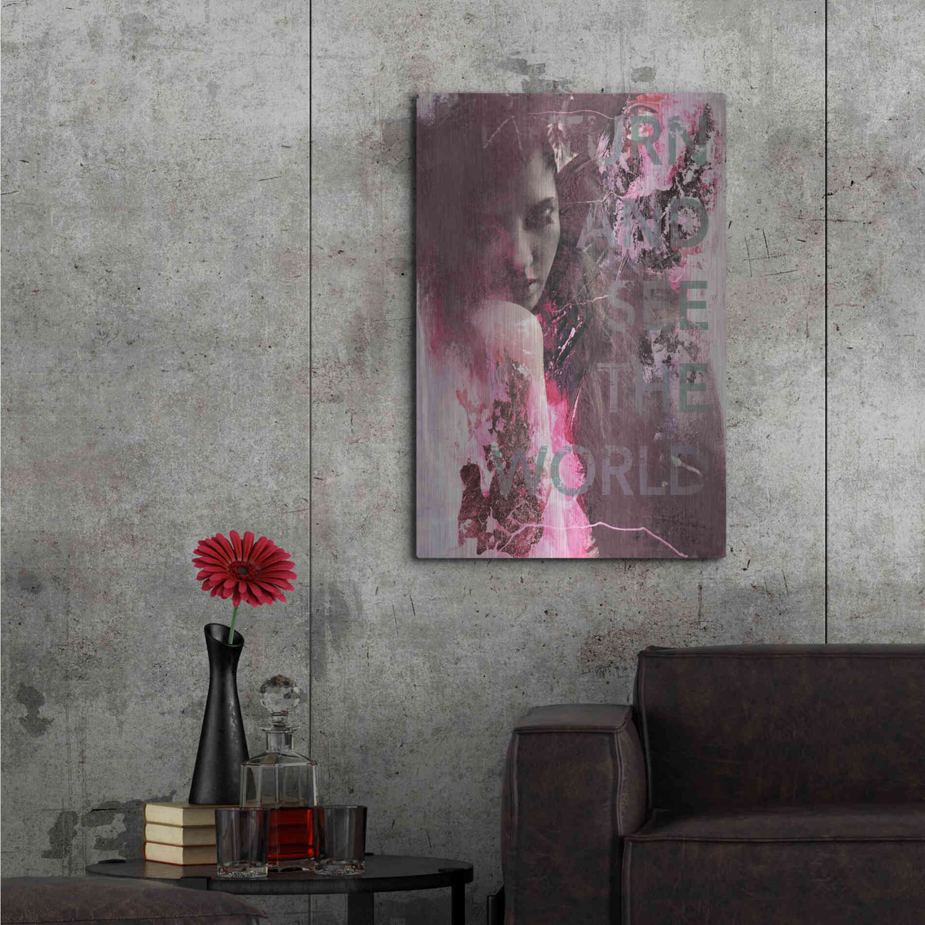 Luxe Metal Art 'Turn and See' by Design Fabrikken, Metal Wall Art,24x36