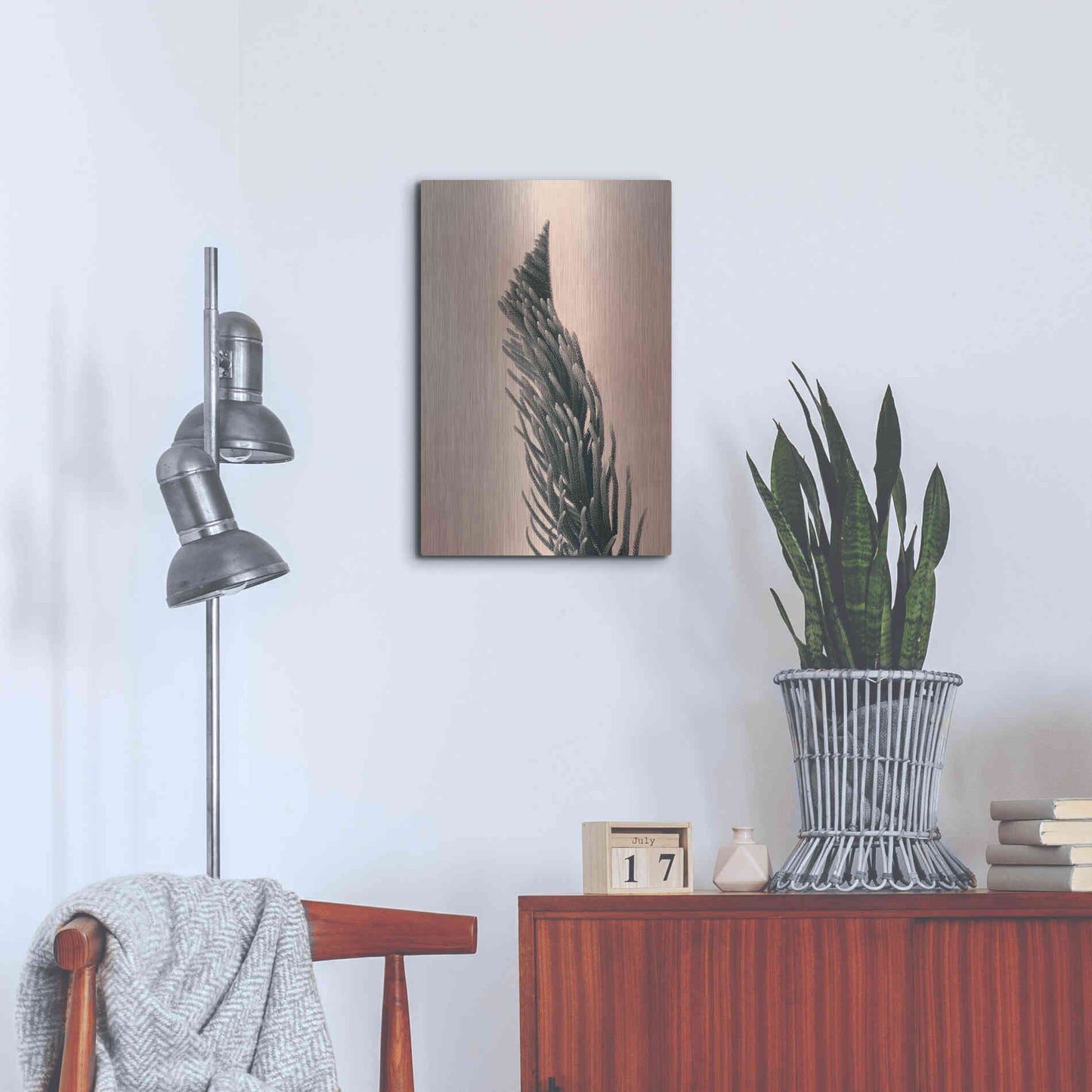 Luxe Metal Art 'Upwards 1' by Design Fabrikken, Metal Wall Art,16x24