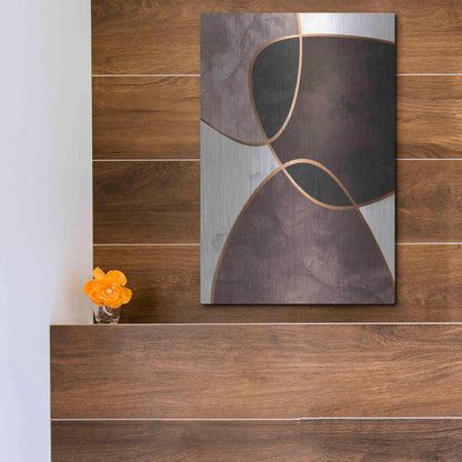 Luxe Metal Art 'Velvet Shapes 4' by Design Fabrikken, Metal Wall Art,12x16