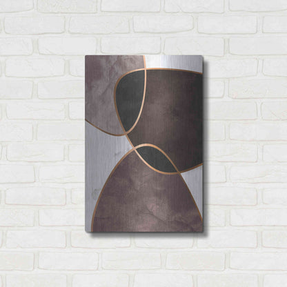 Luxe Metal Art 'Velvet Shapes 4' by Design Fabrikken, Metal Wall Art,16x24