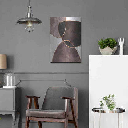 Luxe Metal Art 'Velvet Shapes 4' by Design Fabrikken, Metal Wall Art,16x24
