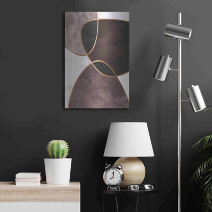 Luxe Metal Art 'Velvet Shapes 4' by Design Fabrikken, Metal Wall Art,16x24