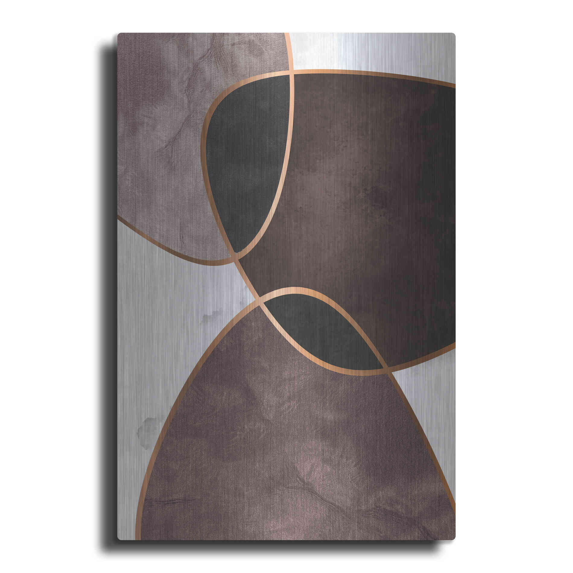 Luxe Metal Art 'Velvet Shapes 4' by Design Fabrikken, Metal Wall Art