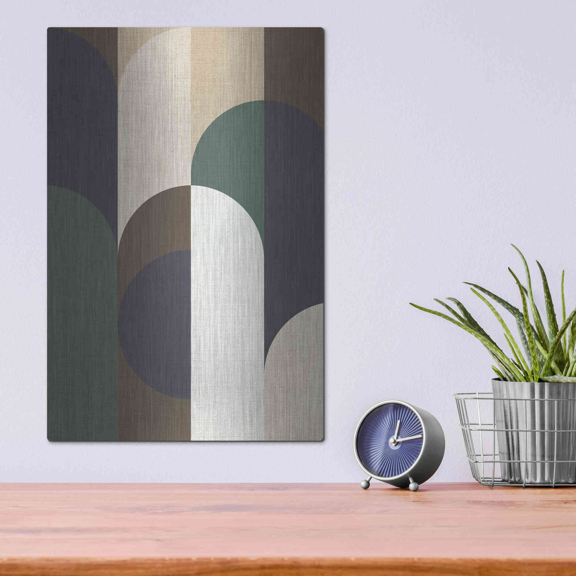 Luxe Metal Art 'Weave 2' by Design Fabrikken, Metal Wall Art,12x16