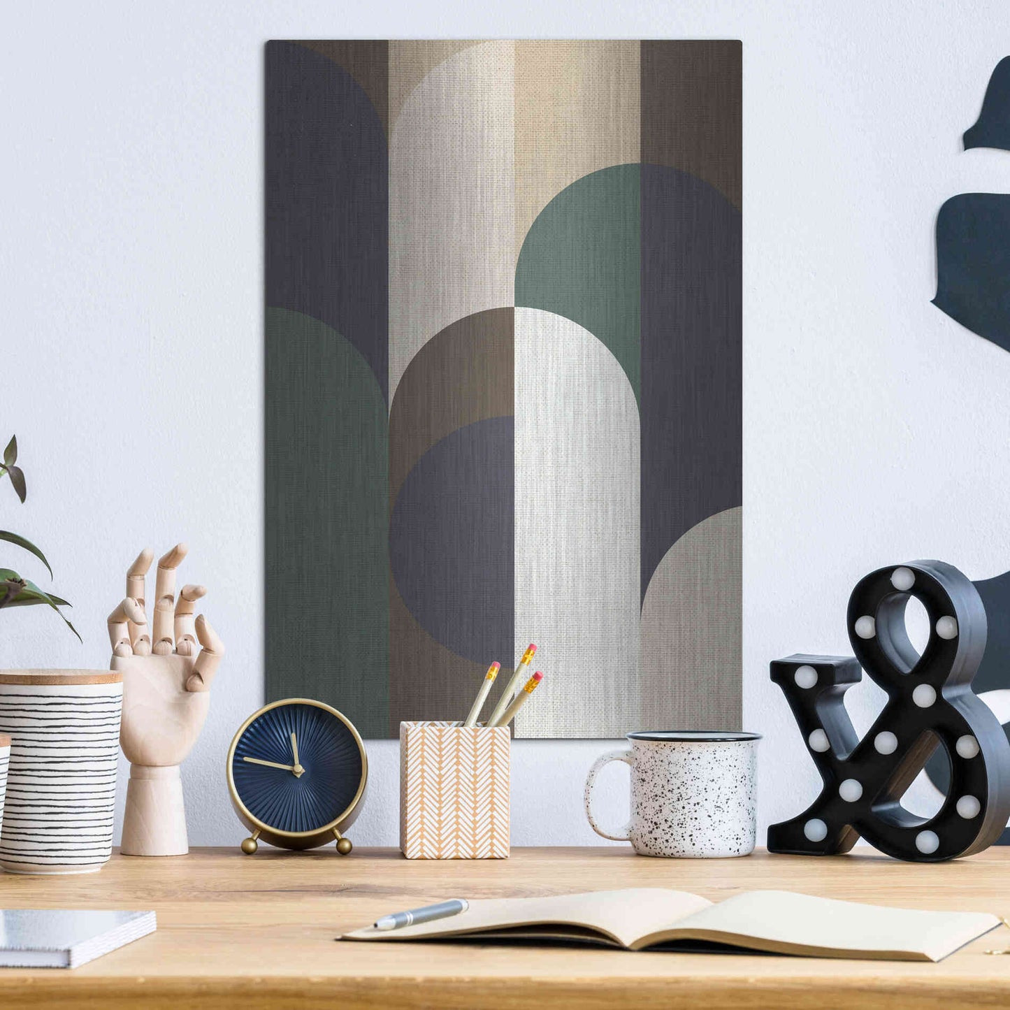 Luxe Metal Art 'Weave 2' by Design Fabrikken, Metal Wall Art,12x16