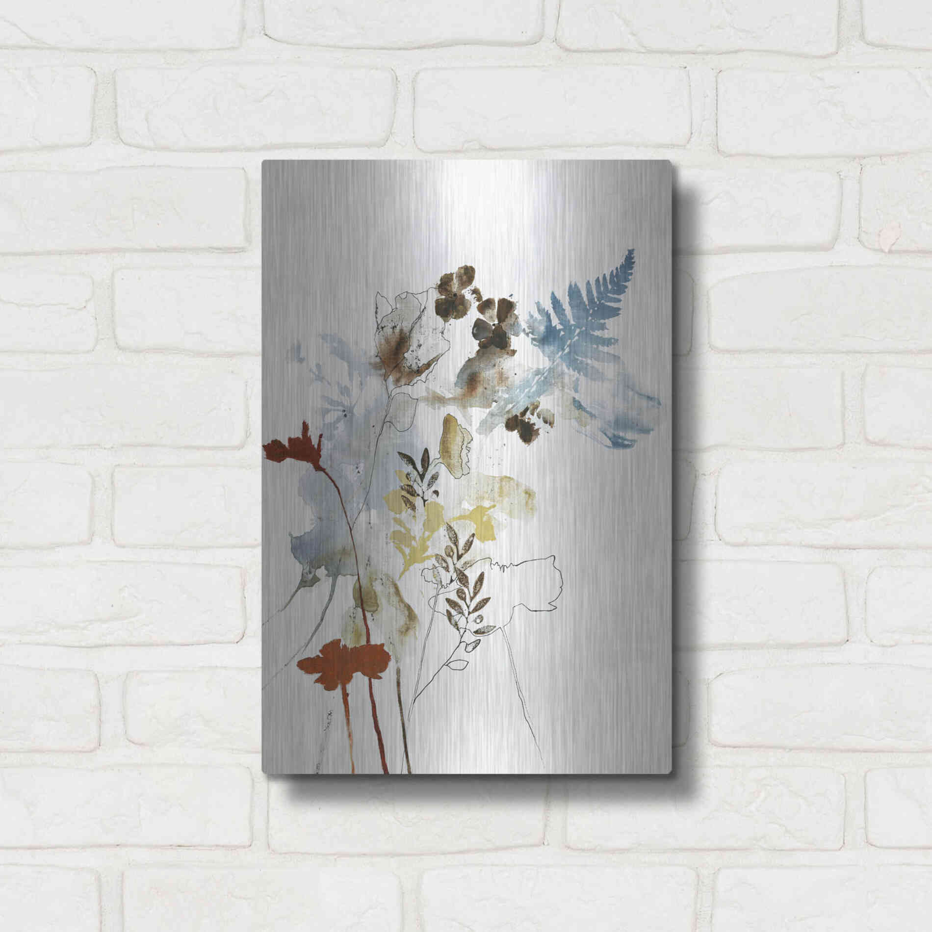 Luxe Metal Art 'Weightless 1' by Design Fabrikken, Metal Wall Art,12x16