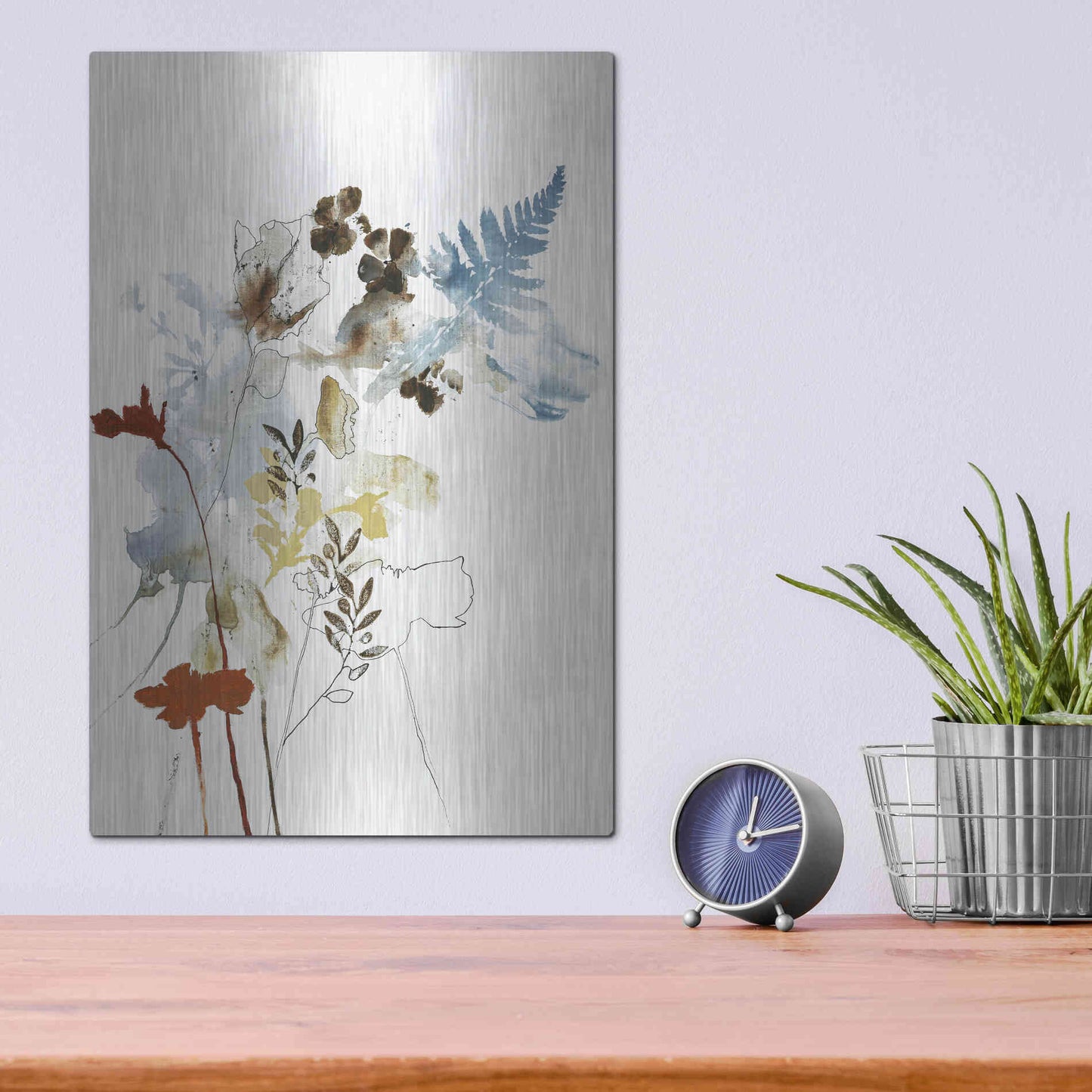 Luxe Metal Art 'Weightless 1' by Design Fabrikken, Metal Wall Art,12x16