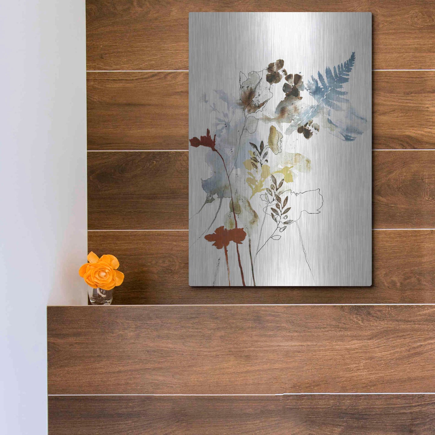 Luxe Metal Art 'Weightless 1' by Design Fabrikken, Metal Wall Art,12x16