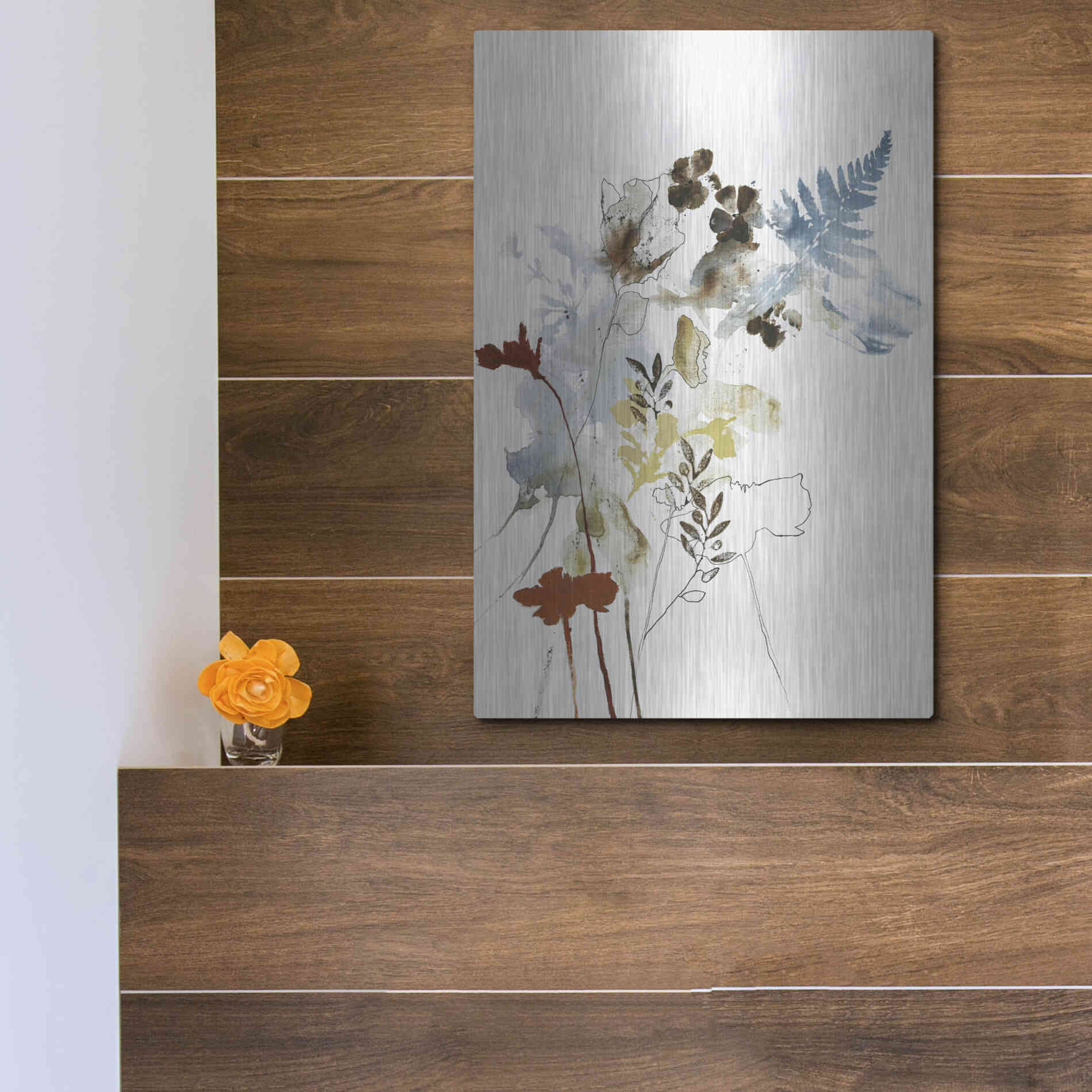 Luxe Metal Art 'Weightless 1' by Design Fabrikken, Metal Wall Art,12x16