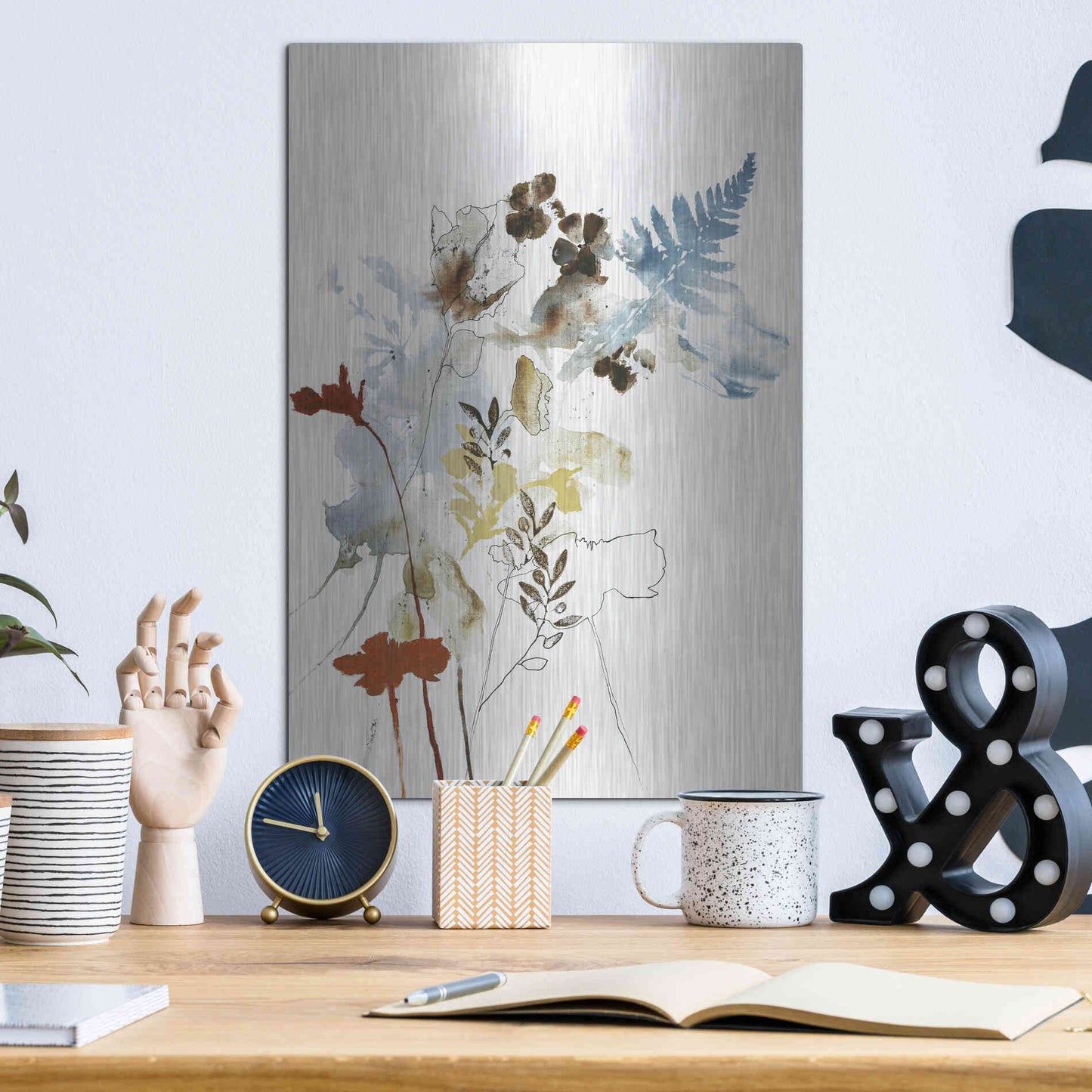 Luxe Metal Art 'Weightless 1' by Design Fabrikken, Metal Wall Art,12x16