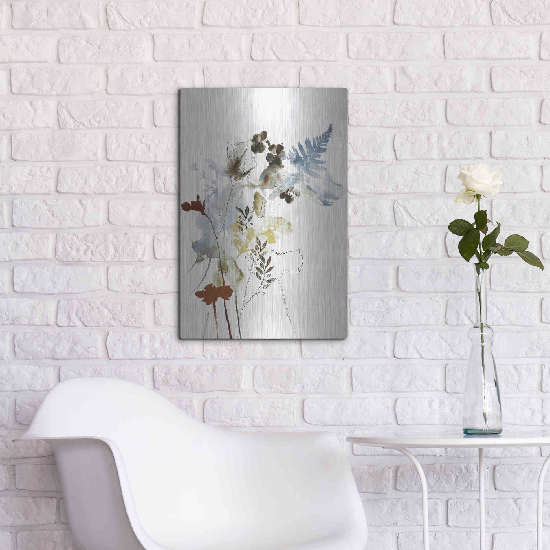 Luxe Metal Art 'Weightless 1' by Design Fabrikken, Metal Wall Art,16x24