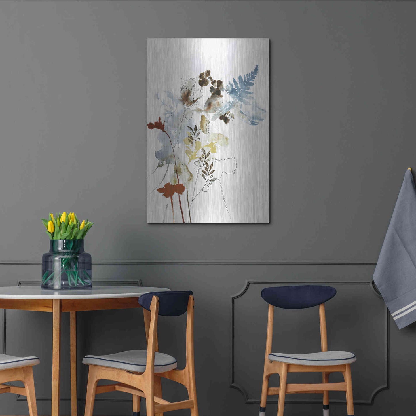Luxe Metal Art 'Weightless 1' by Design Fabrikken, Metal Wall Art,24x36