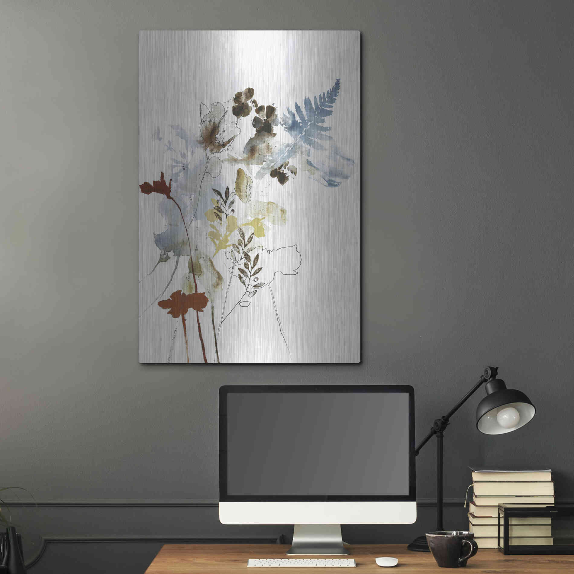 Luxe Metal Art 'Weightless 1' by Design Fabrikken, Metal Wall Art,24x36