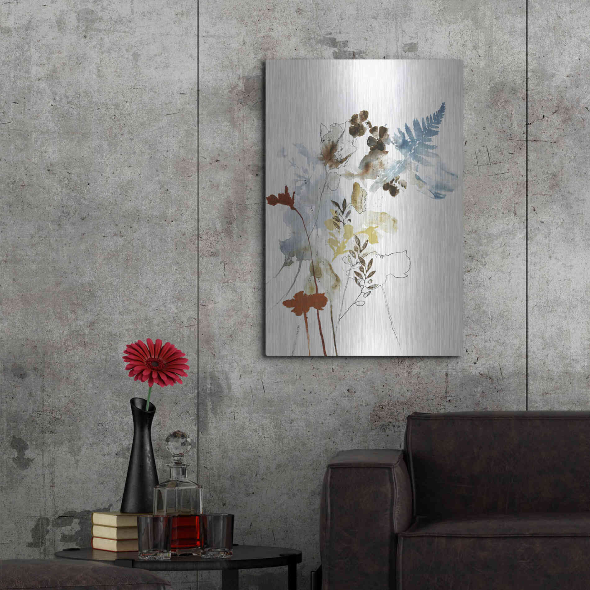 Luxe Metal Art 'Weightless 1' by Design Fabrikken, Metal Wall Art,24x36