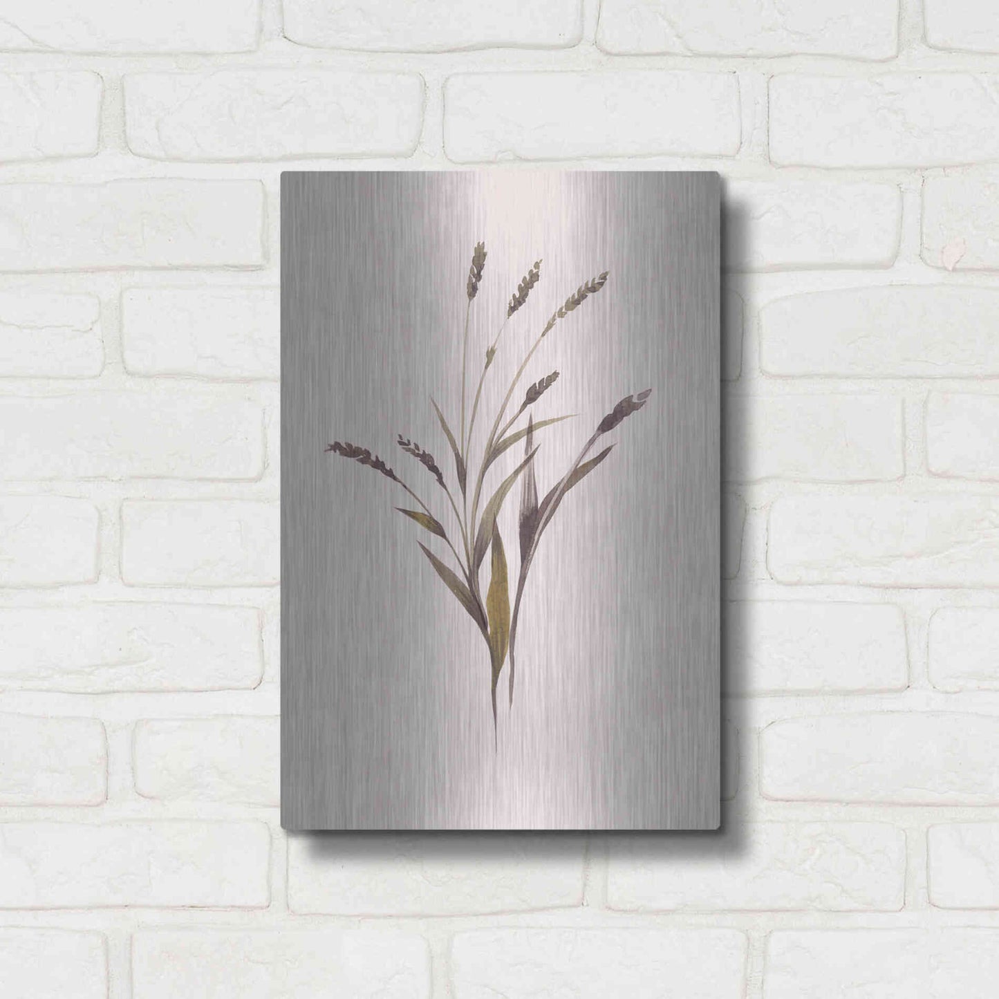 Luxe Metal Art 'Wheat' by Design Fabrikken, Metal Wall Art,12x16