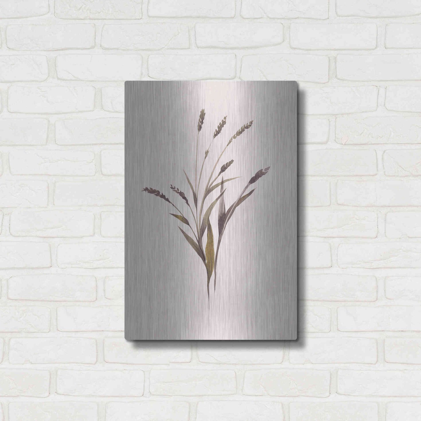 Luxe Metal Art 'Wheat' by Design Fabrikken, Metal Wall Art,16x24