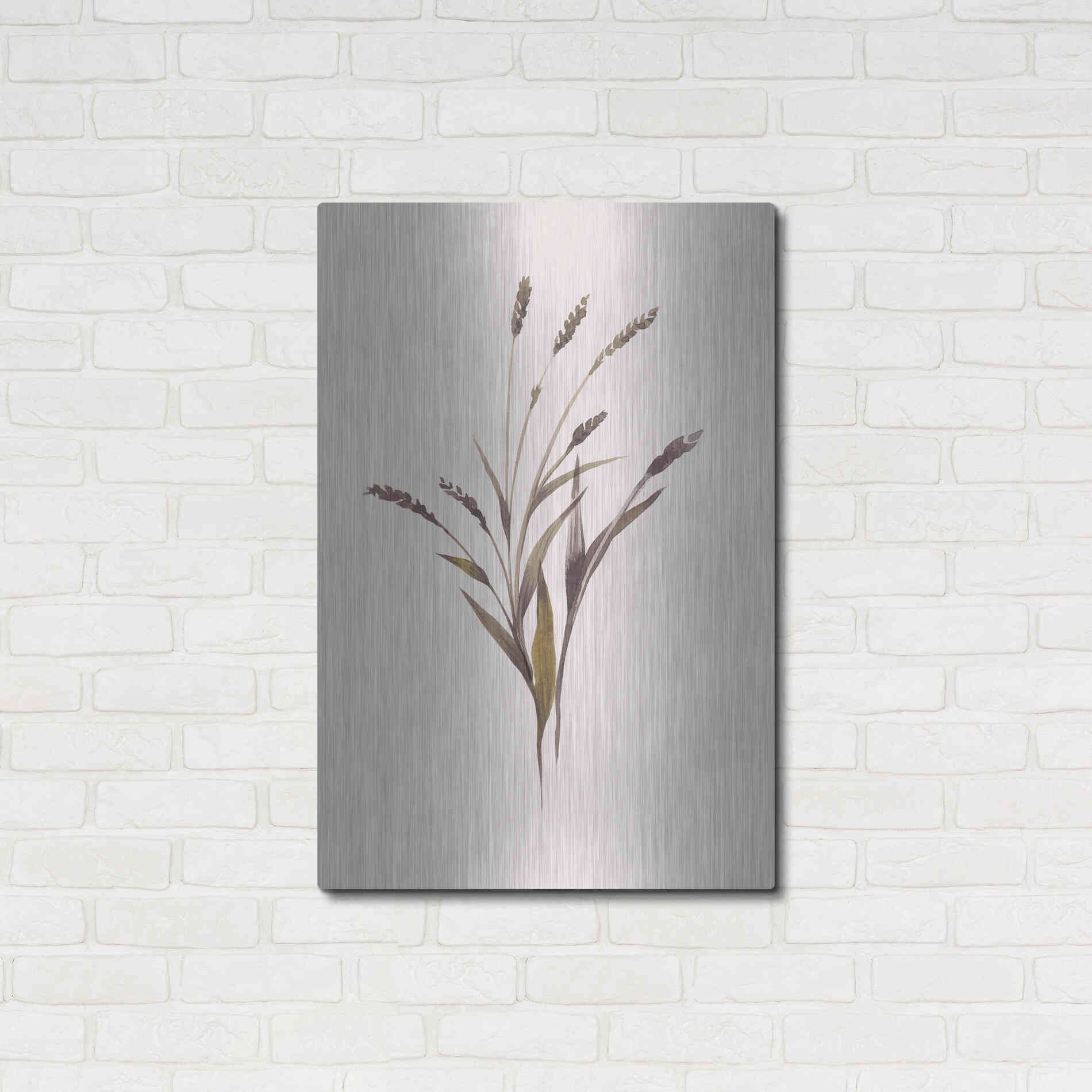 Luxe Metal Art 'Wheat' by Design Fabrikken, Metal Wall Art,24x36