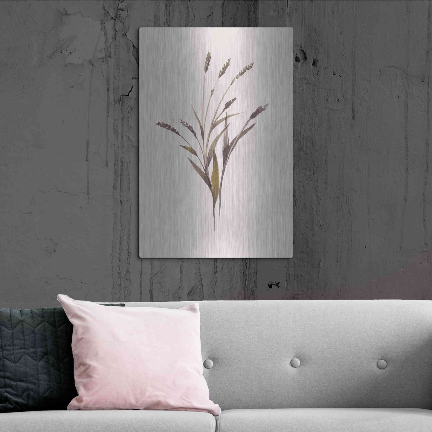 Luxe Metal Art 'Wheat' by Design Fabrikken, Metal Wall Art,24x36