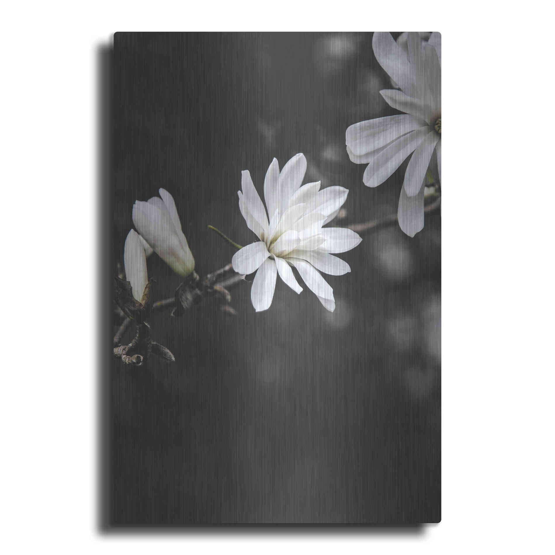 Luxe Metal Art 'White Flowers' by Design Fabrikken, Metal Wall Art