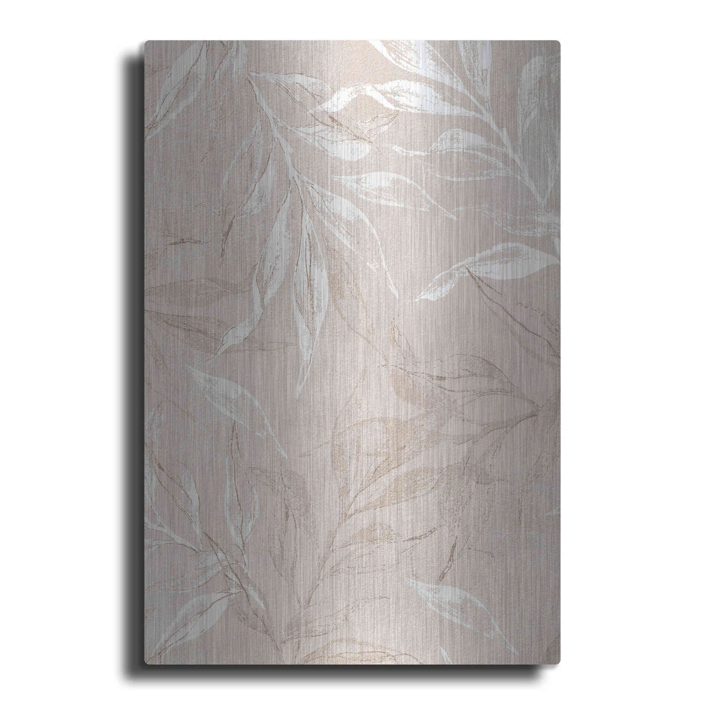 Luxe Metal Art 'White Leaves 2' by Design Fabrikken, Metal Wall Art