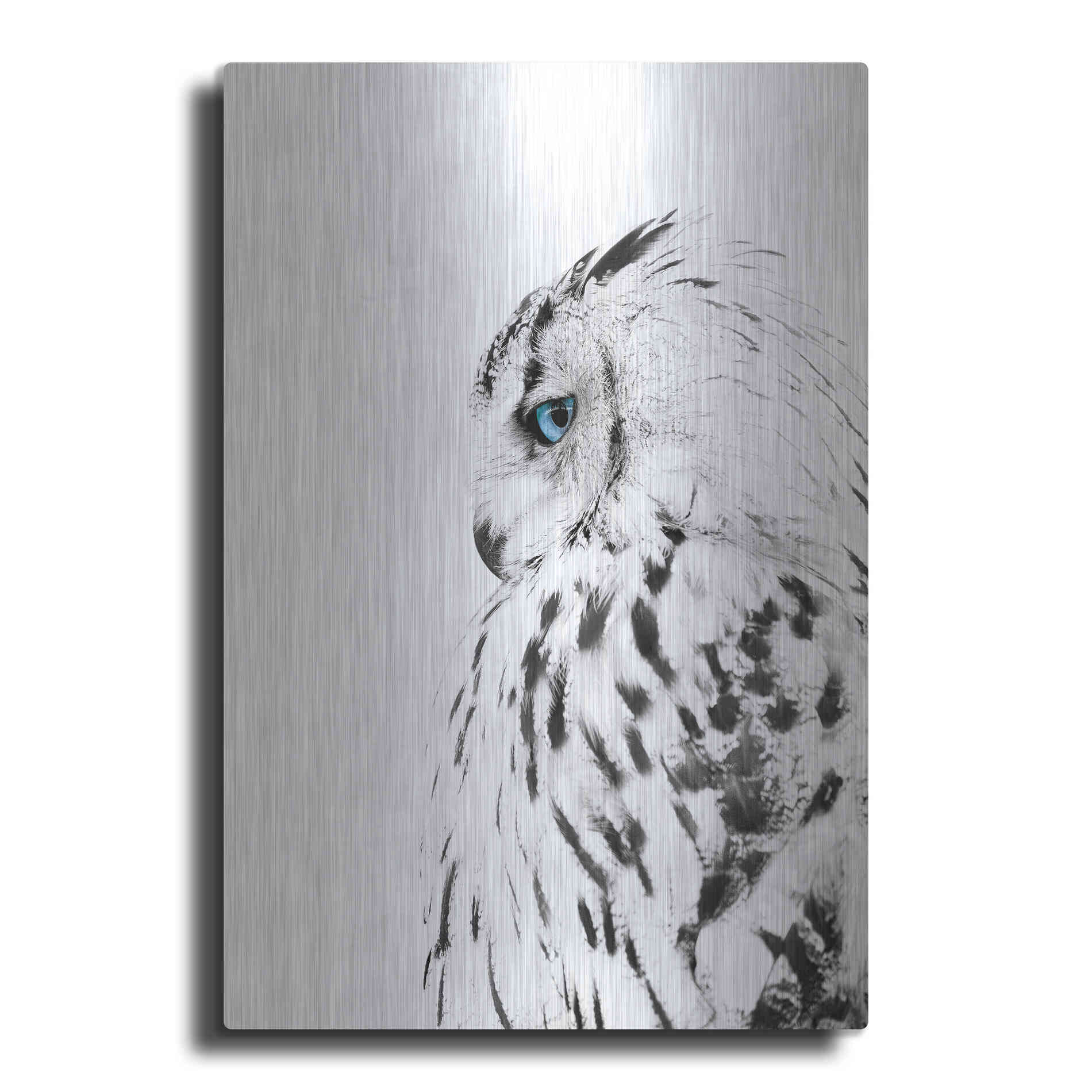 Luxe Metal Art 'White Owl' by Design Fabrikken, Metal Wall Art