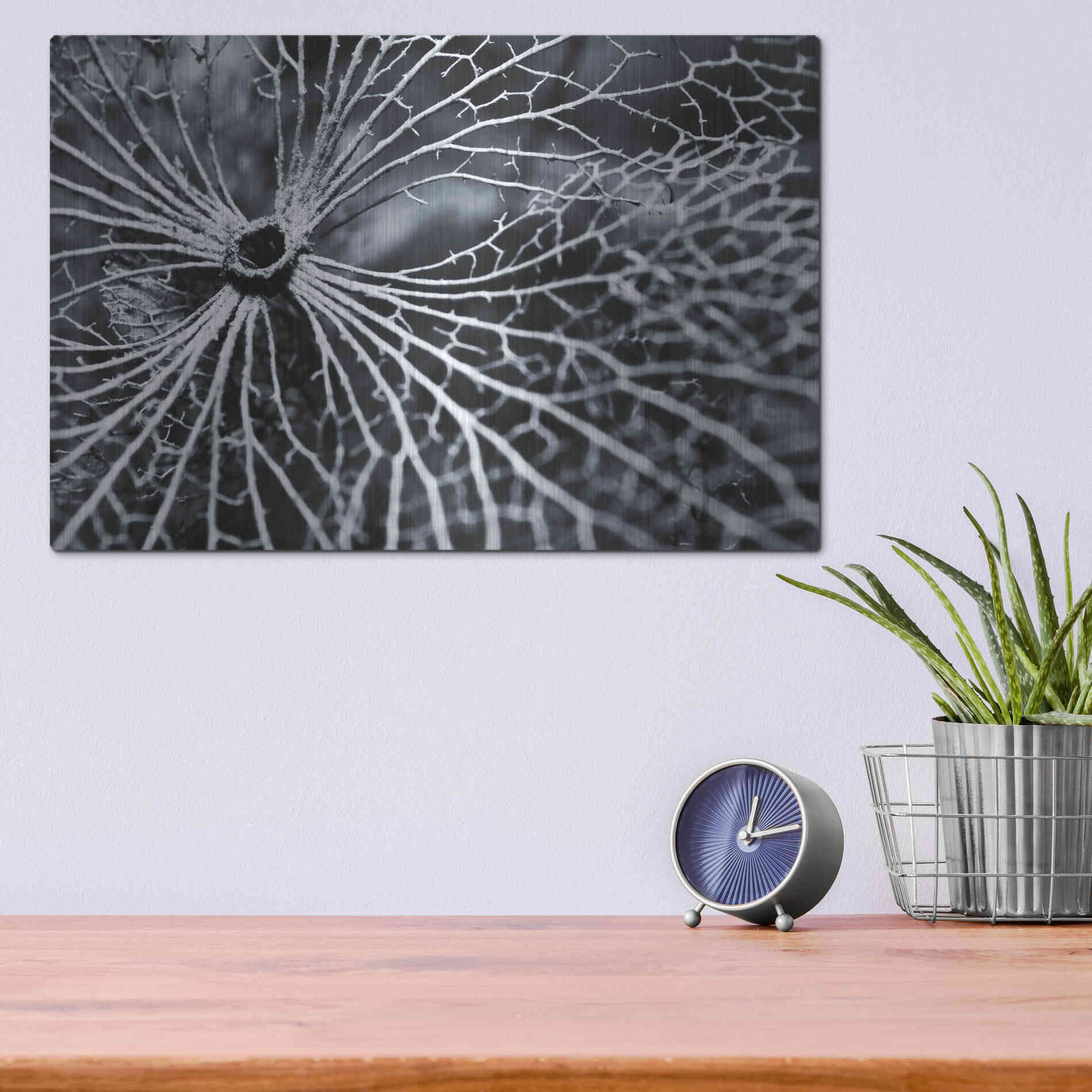 Luxe Metal Art 'Winterspell' by Design Fabrikken, Metal Wall Art,16x12