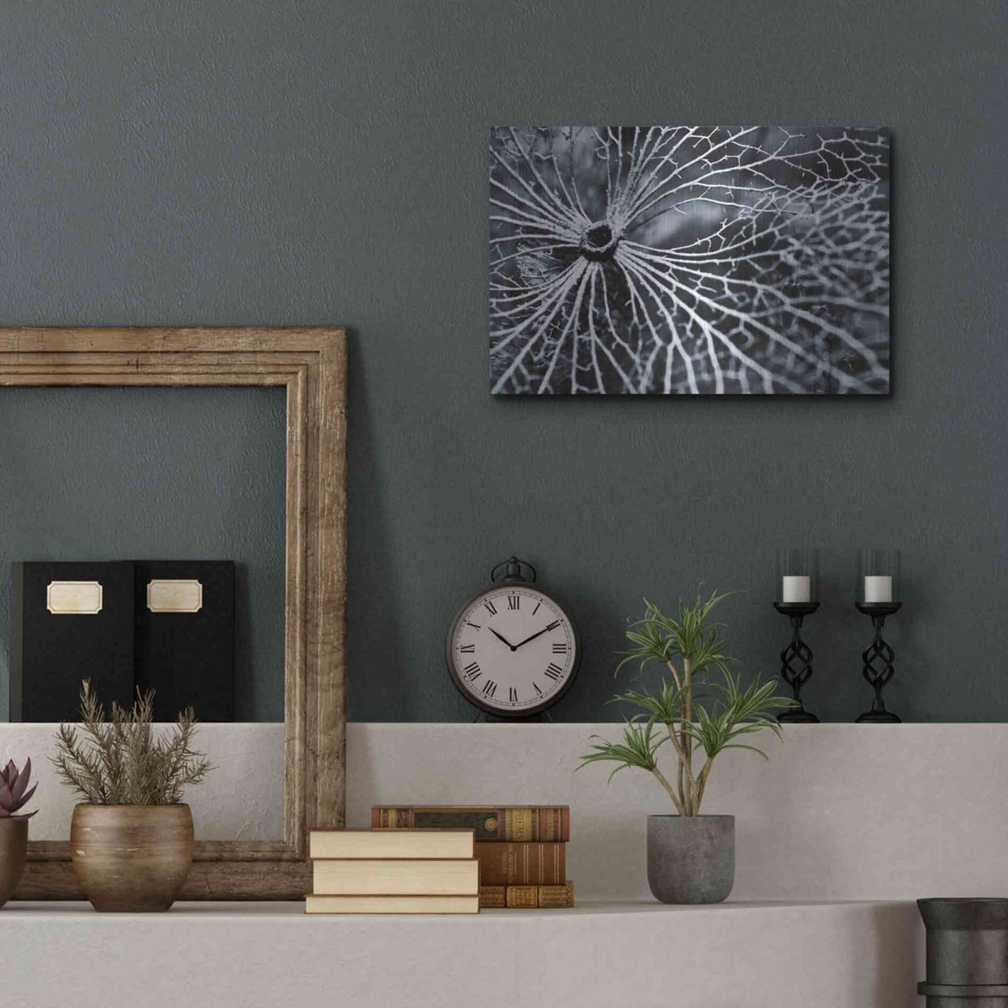 Luxe Metal Art 'Winterspell' by Design Fabrikken, Metal Wall Art,16x12