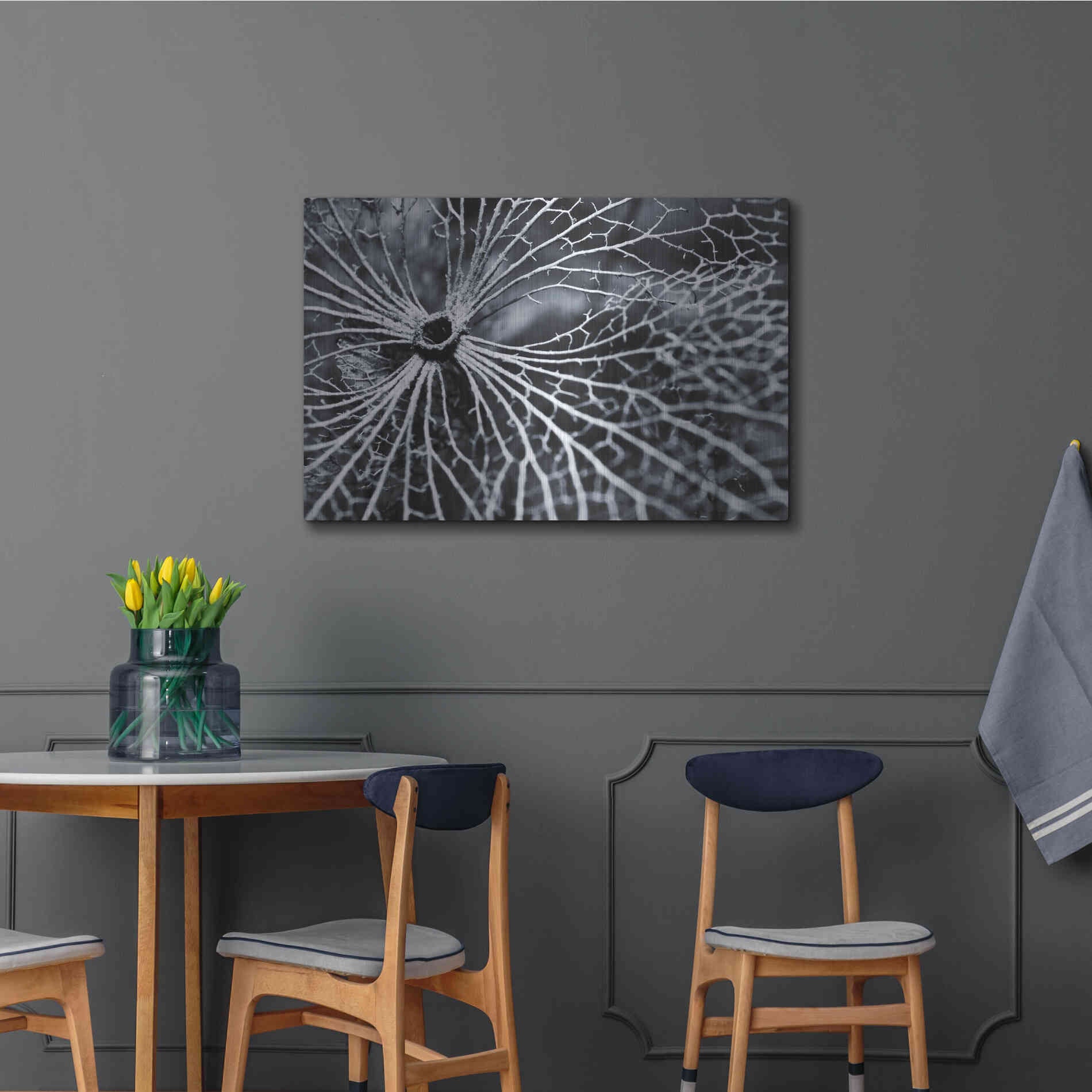 Luxe Metal Art 'Winterspell' by Design Fabrikken, Metal Wall Art,36x24