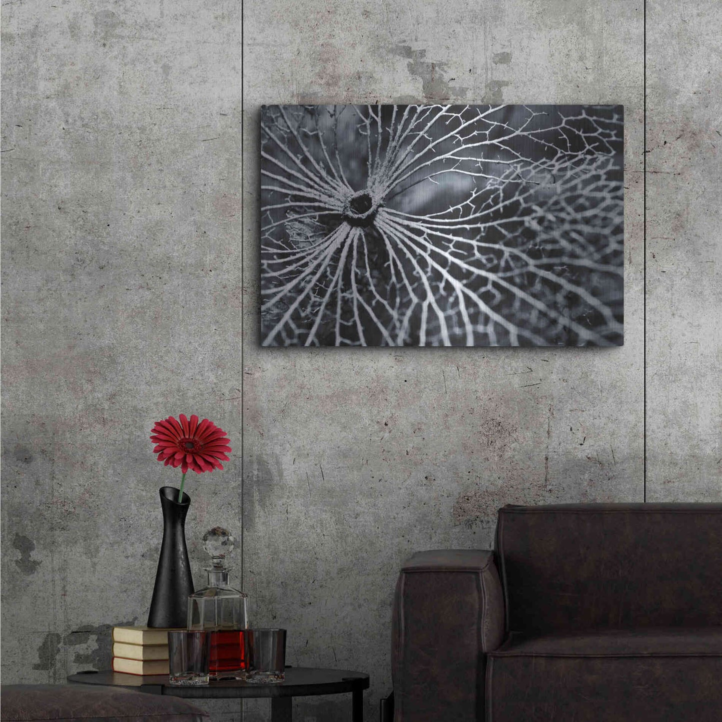 Luxe Metal Art 'Winterspell' by Design Fabrikken, Metal Wall Art,36x24