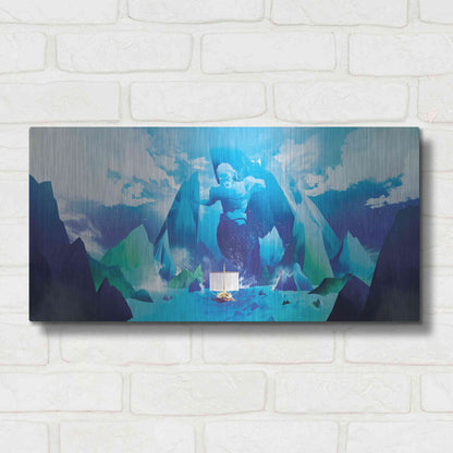 Luxe Metal Art 'Triton' by Jonathan Lam, Metal Wall Art,24x12