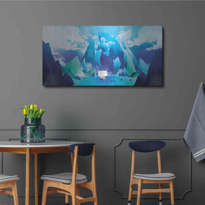 Luxe Metal Art 'Triton' by Jonathan Lam, Metal Wall Art,48x24