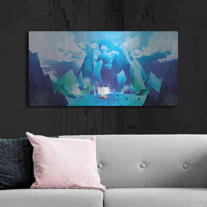 Luxe Metal Art 'Triton' by Jonathan Lam, Metal Wall Art,48x24