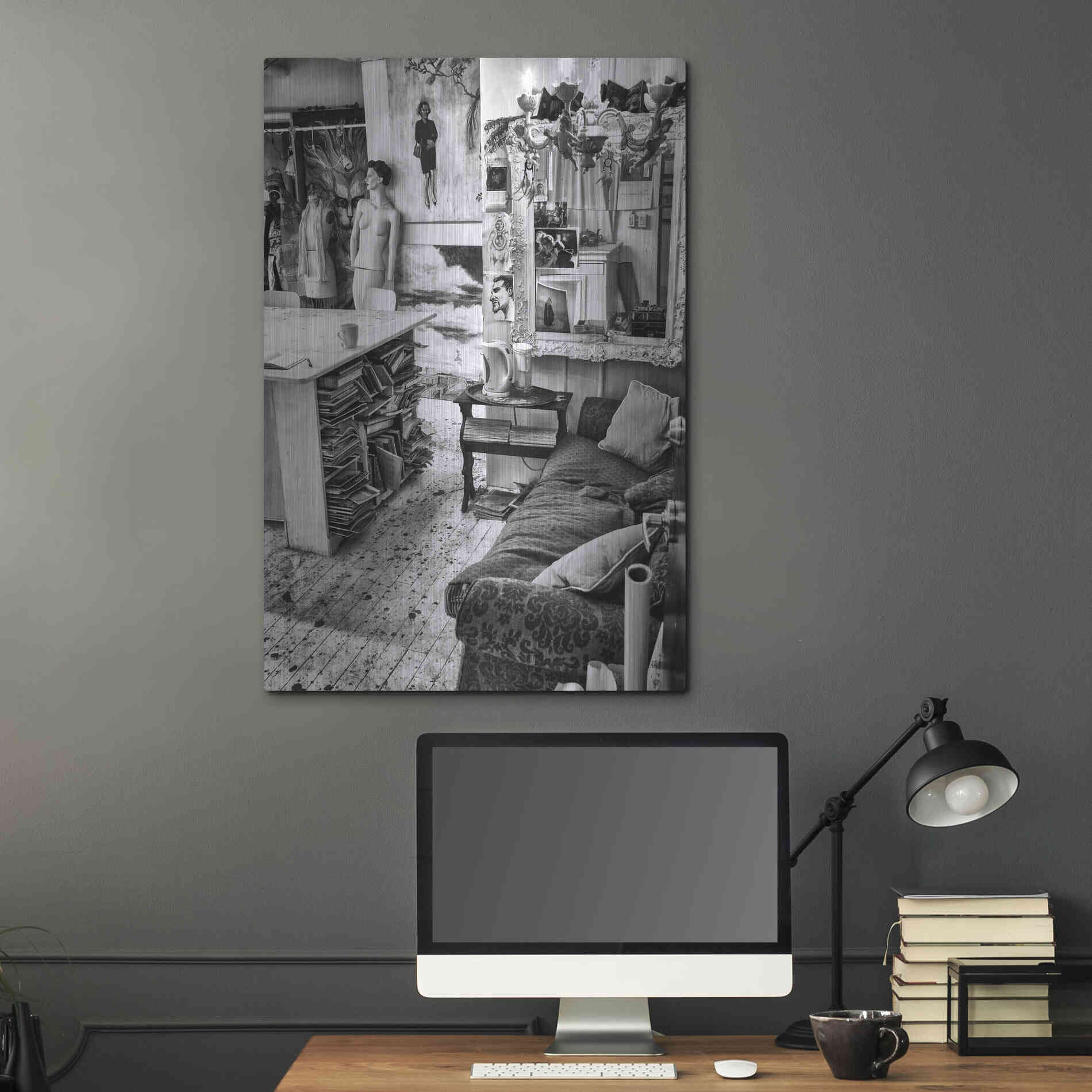 Luxe Metal Art 'Workspace' by Design Fabrikken, Metal Wall Art,24x36