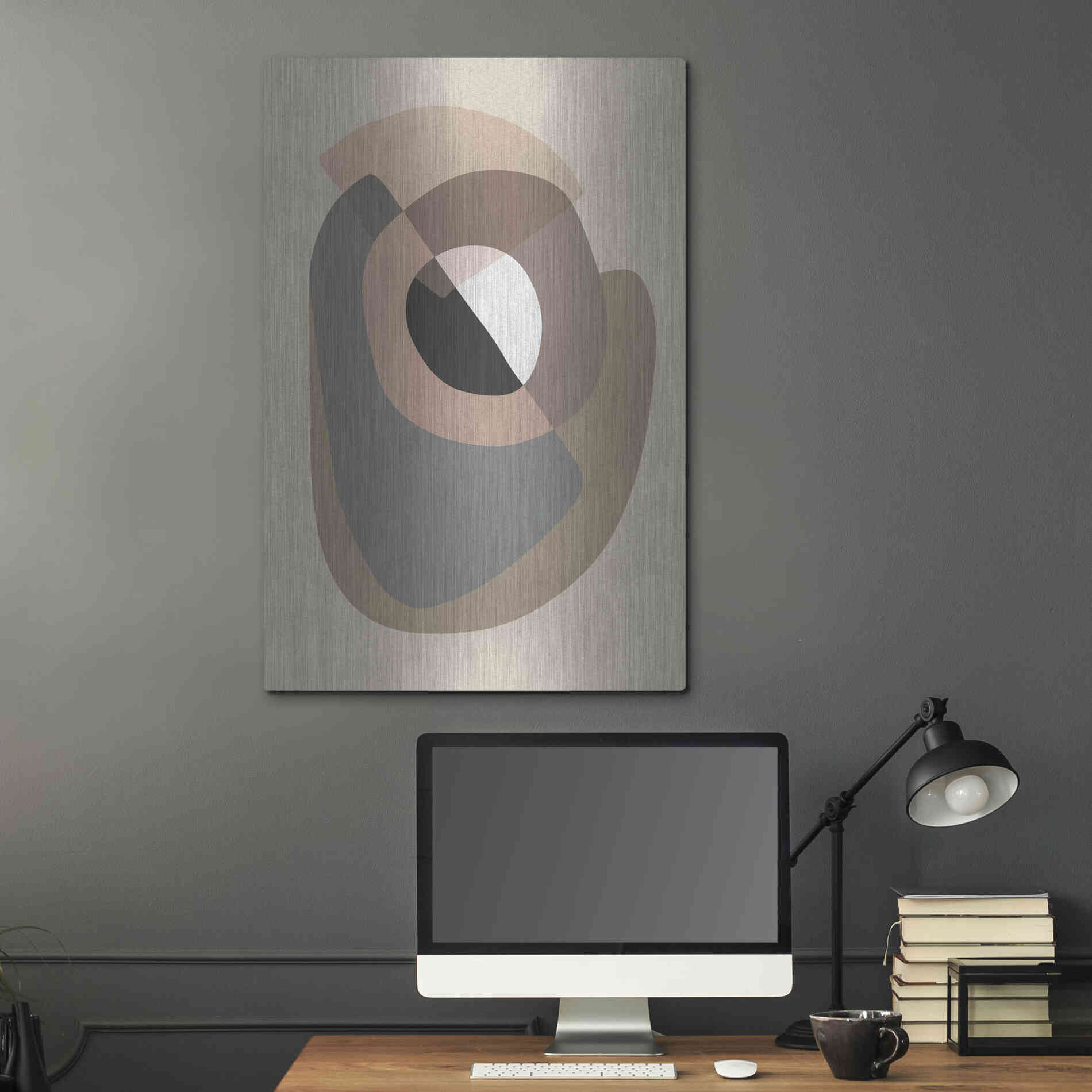 Luxe Metal Art 'Workup 5' by Design Fabrikken, Metal Wall Art,24x36