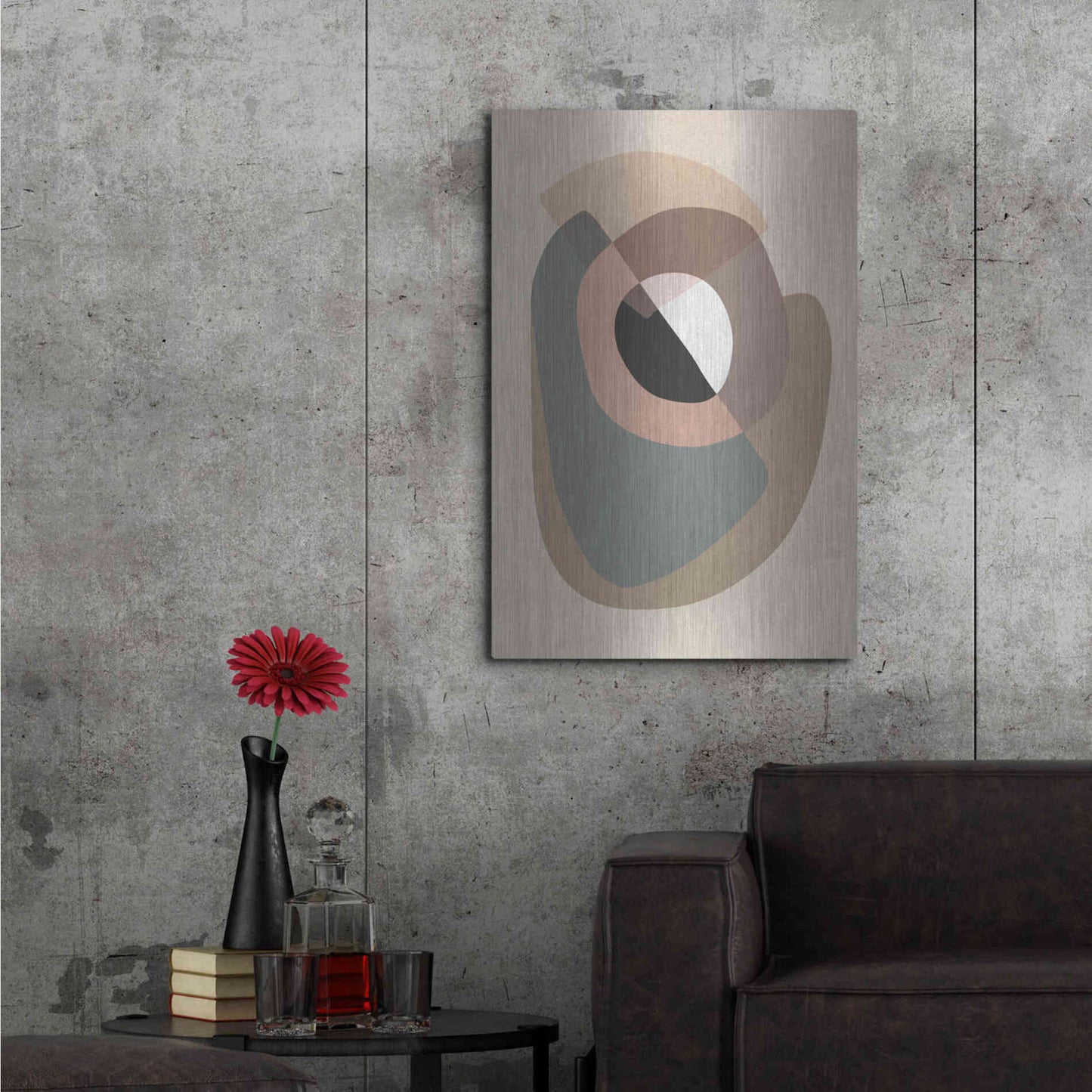 Luxe Metal Art 'Workup 5' by Design Fabrikken, Metal Wall Art,24x36