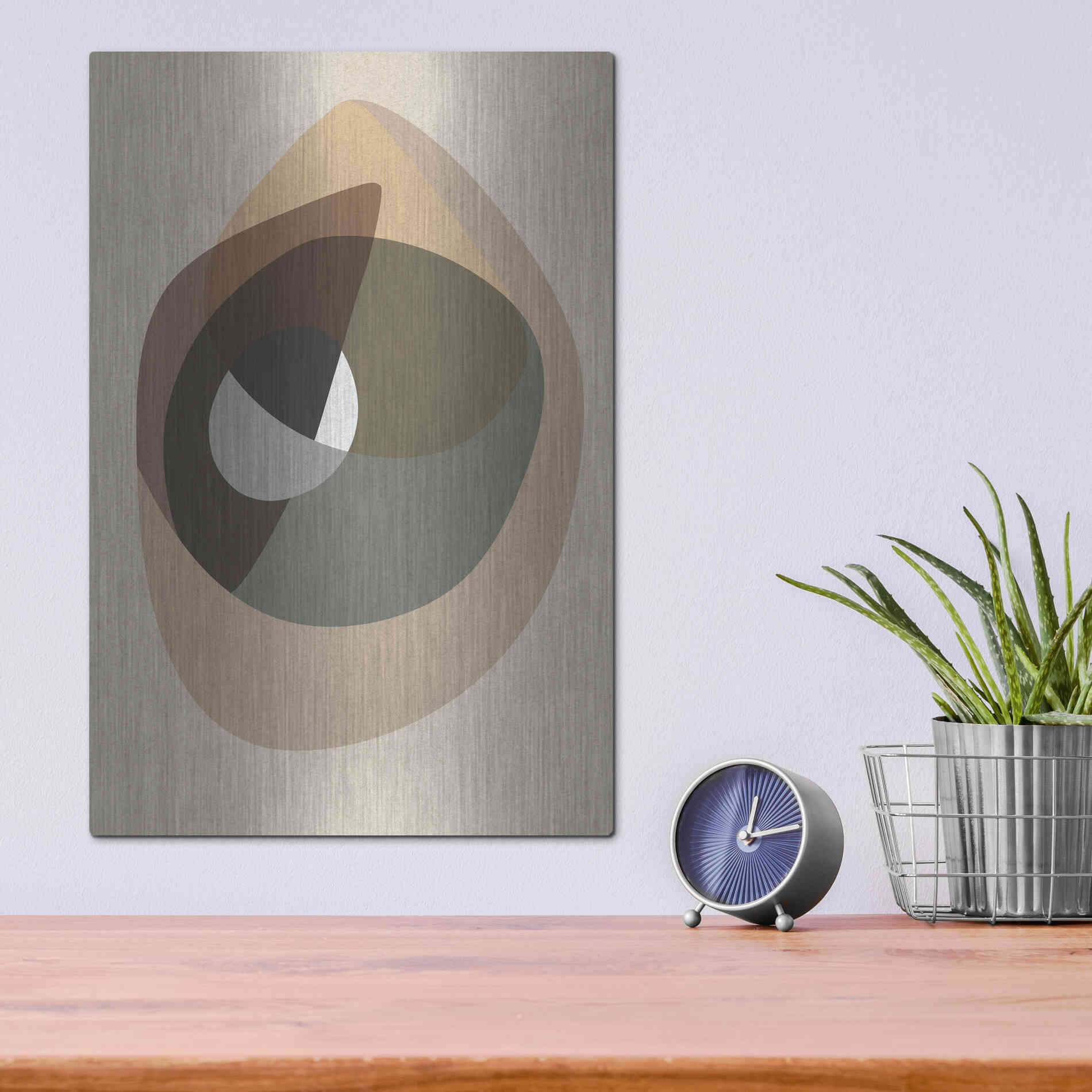 Luxe Metal Art 'Workup 6' by Design Fabrikken, Metal Wall Art,12x16