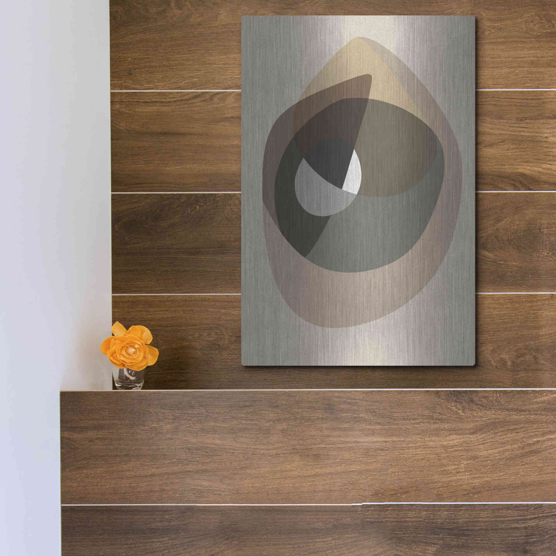 Luxe Metal Art 'Workup 6' by Design Fabrikken, Metal Wall Art,12x16