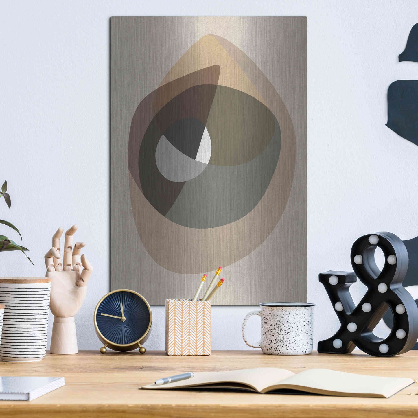 Luxe Metal Art 'Workup 6' by Design Fabrikken, Metal Wall Art,12x16