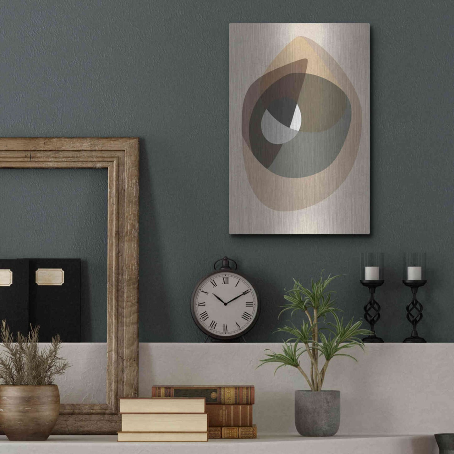 Luxe Metal Art 'Workup 6' by Design Fabrikken, Metal Wall Art,12x16