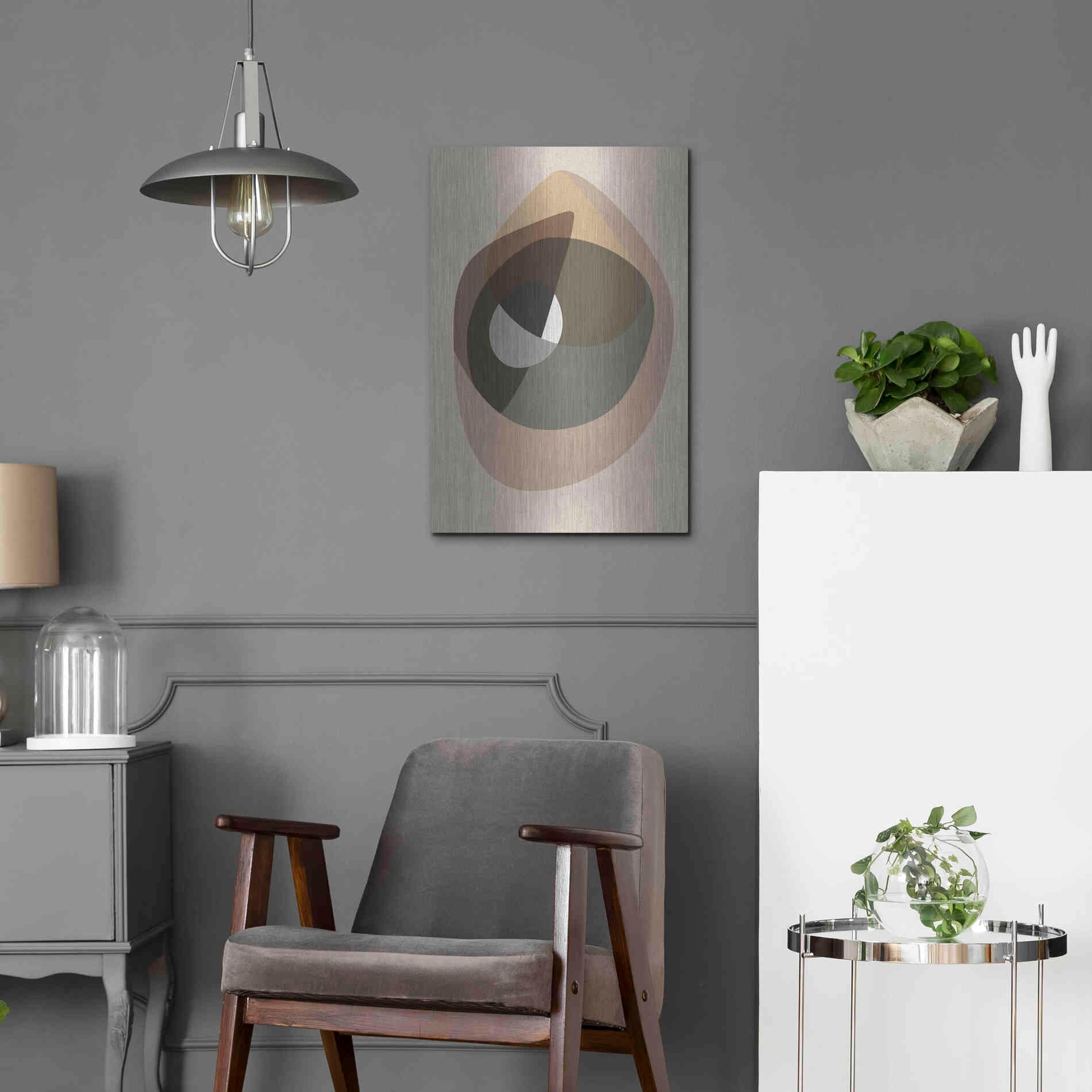 Luxe Metal Art 'Workup 6' by Design Fabrikken, Metal Wall Art,16x24