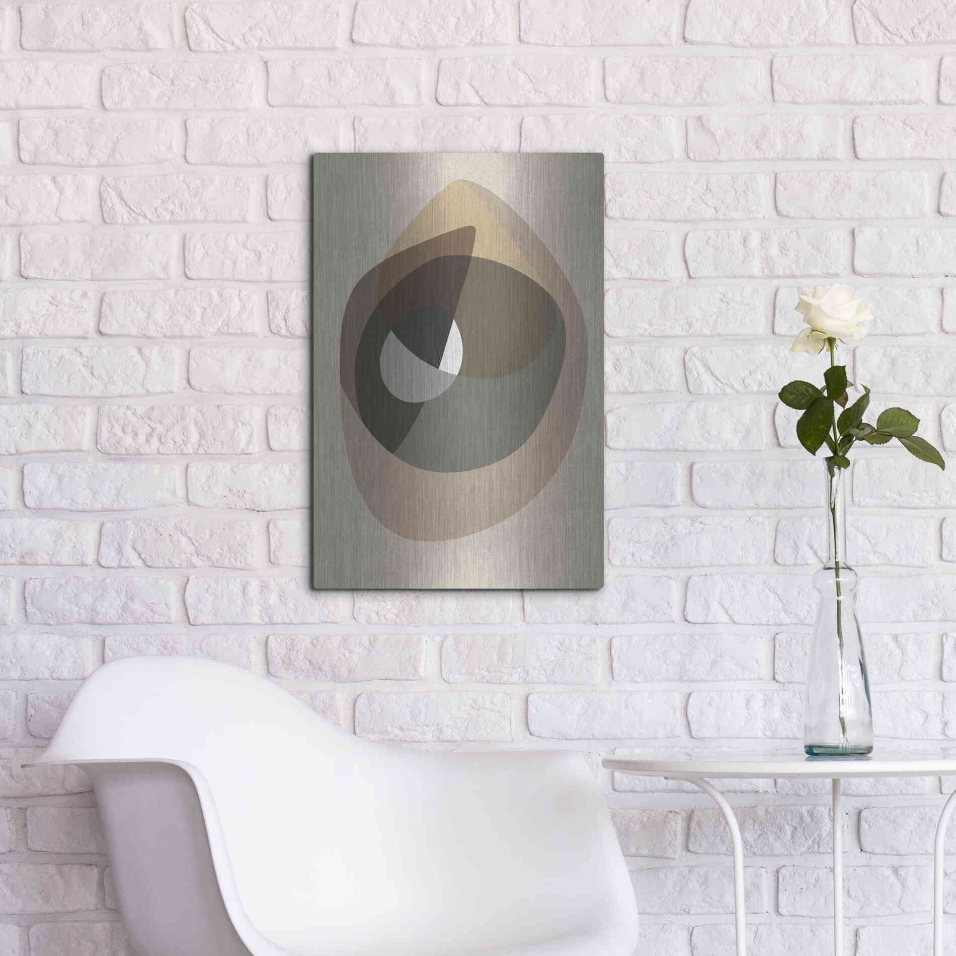 Luxe Metal Art 'Workup 6' by Design Fabrikken, Metal Wall Art,16x24