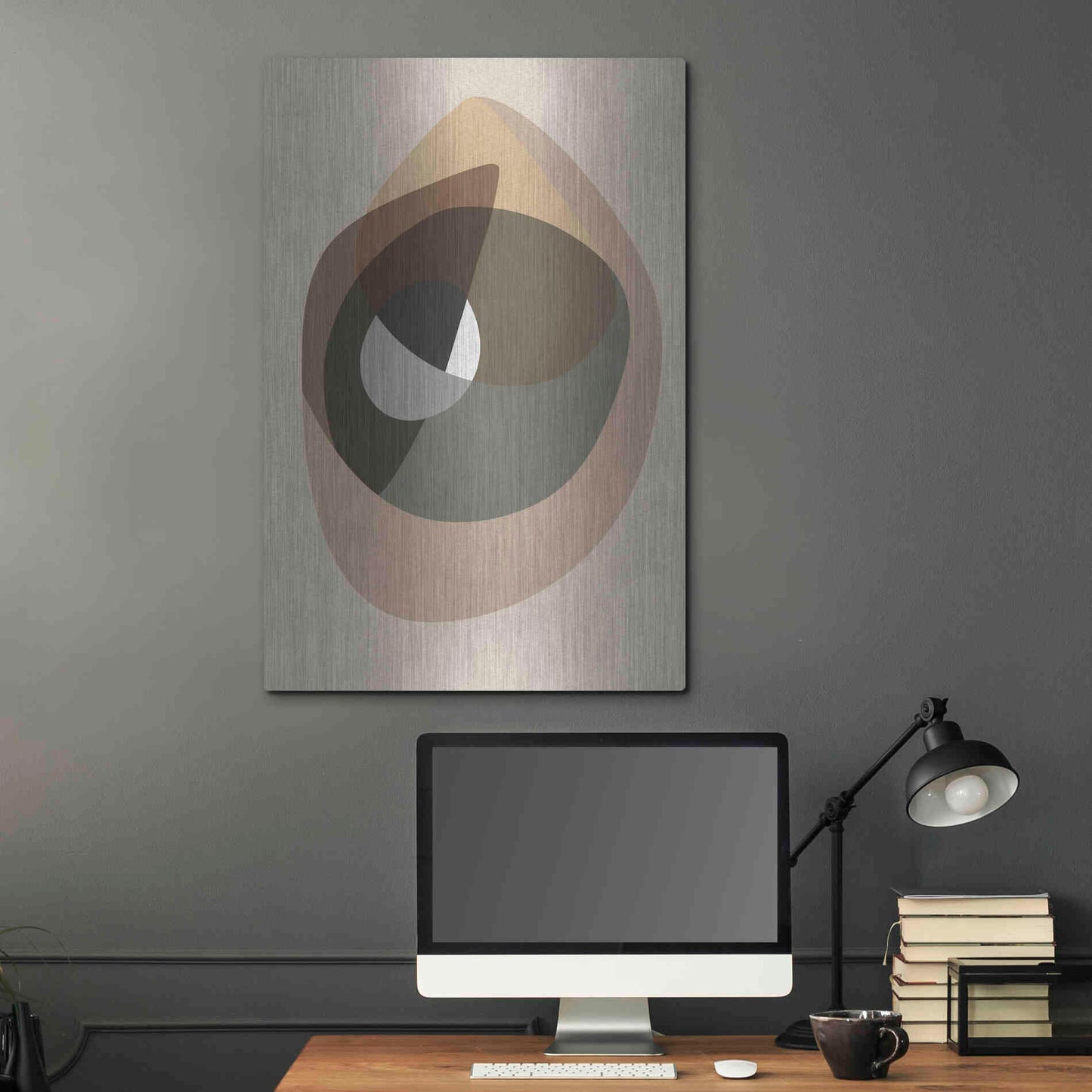 Luxe Metal Art 'Workup 6' by Design Fabrikken, Metal Wall Art,24x36