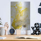 Luxe Metal Art 'Yellow Line' by Design Fabrikken, Metal Wall Art,12x16