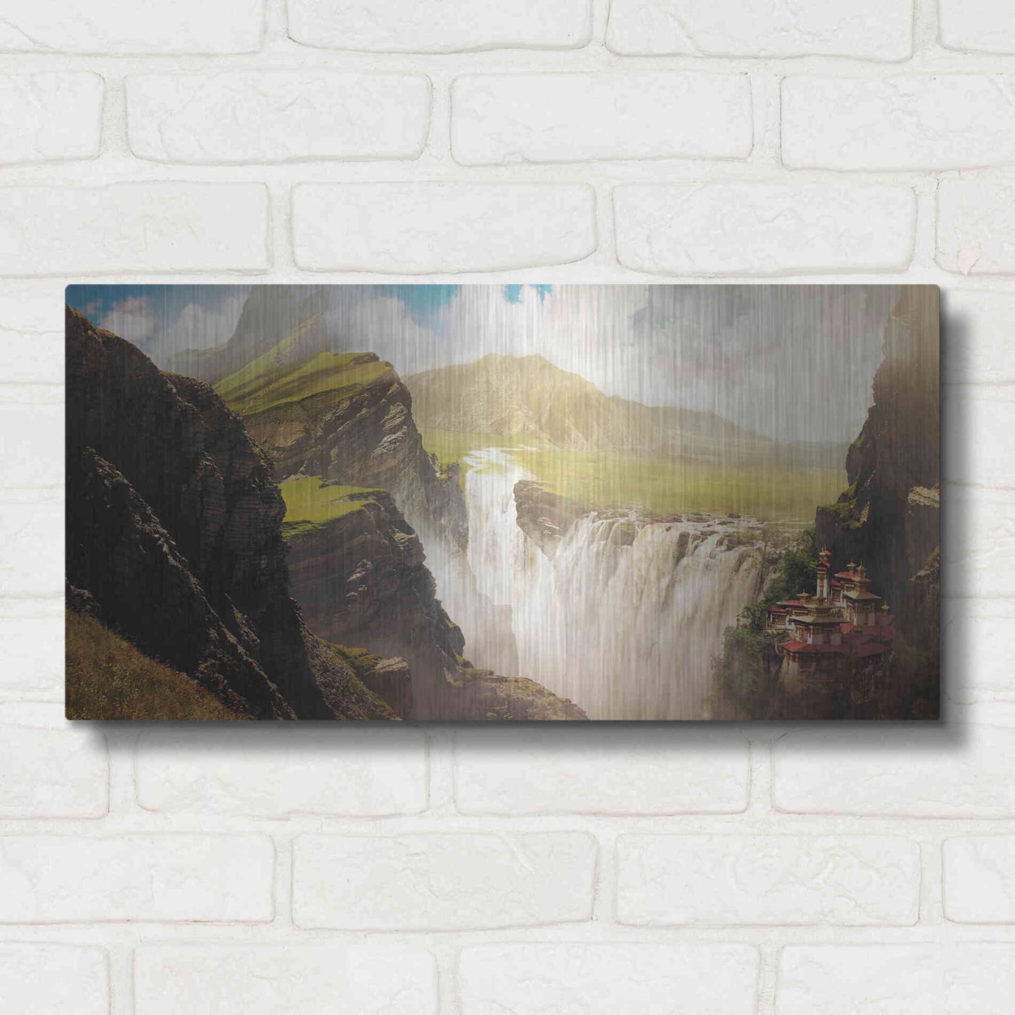 Luxe Metal Art 'Epic Valley' by Jonathan Lam, Metal Wall Art,24x12