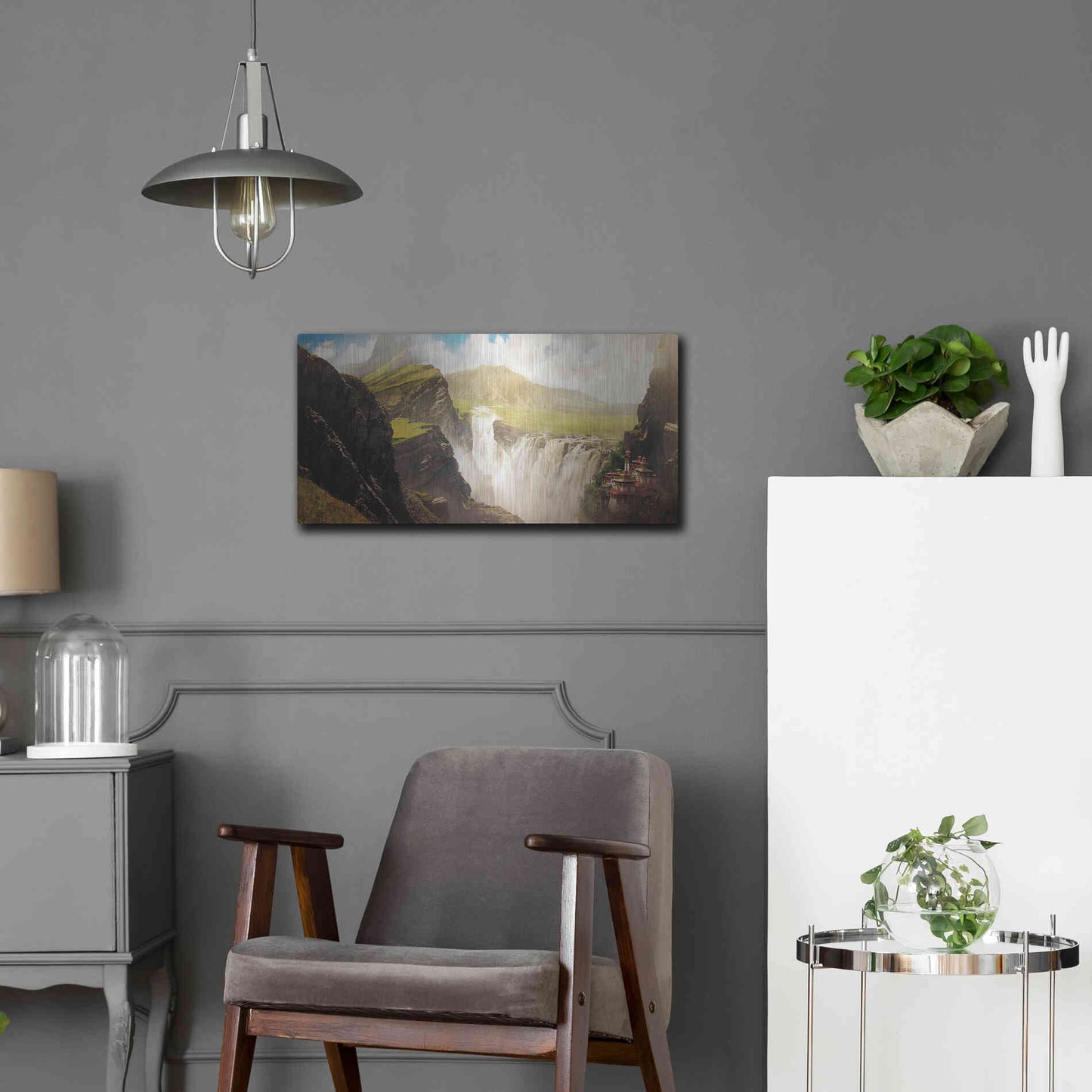 Luxe Metal Art 'Epic Valley' by Jonathan Lam, Metal Wall Art,24x12