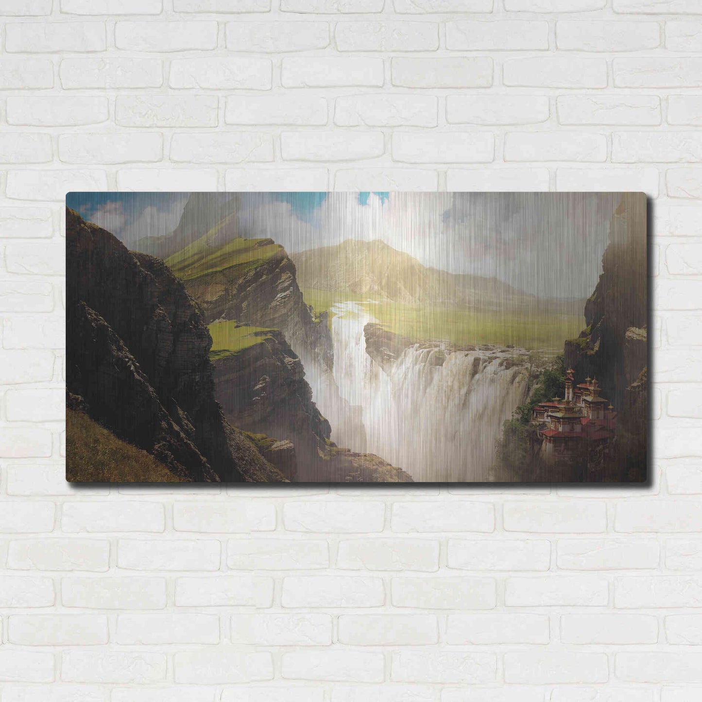Luxe Metal Art 'Epic Valley' by Jonathan Lam, Metal Wall Art,48x24