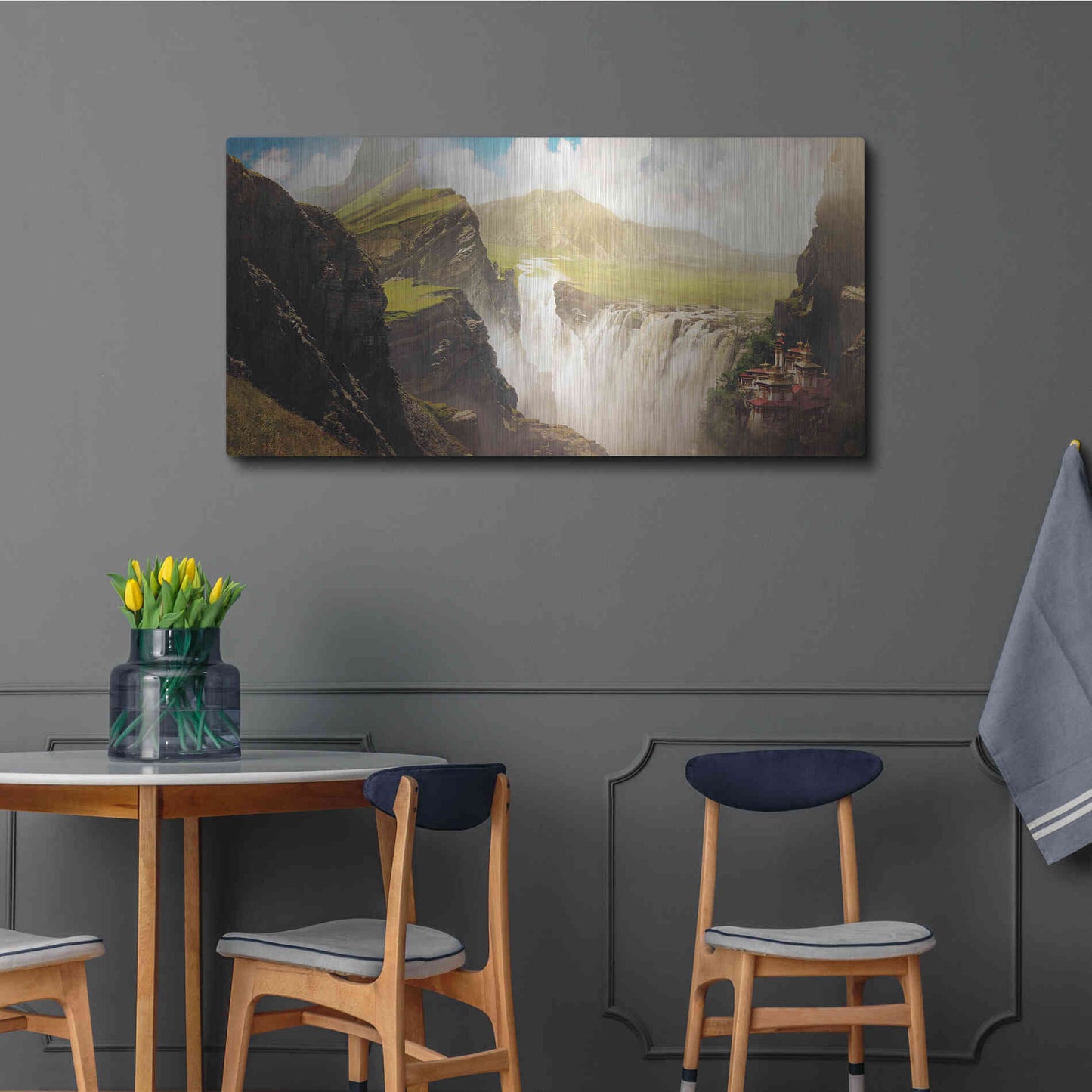 Luxe Metal Art 'Epic Valley' by Jonathan Lam, Metal Wall Art,48x24